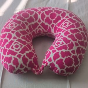 Pink and White Travel Neck Pillow